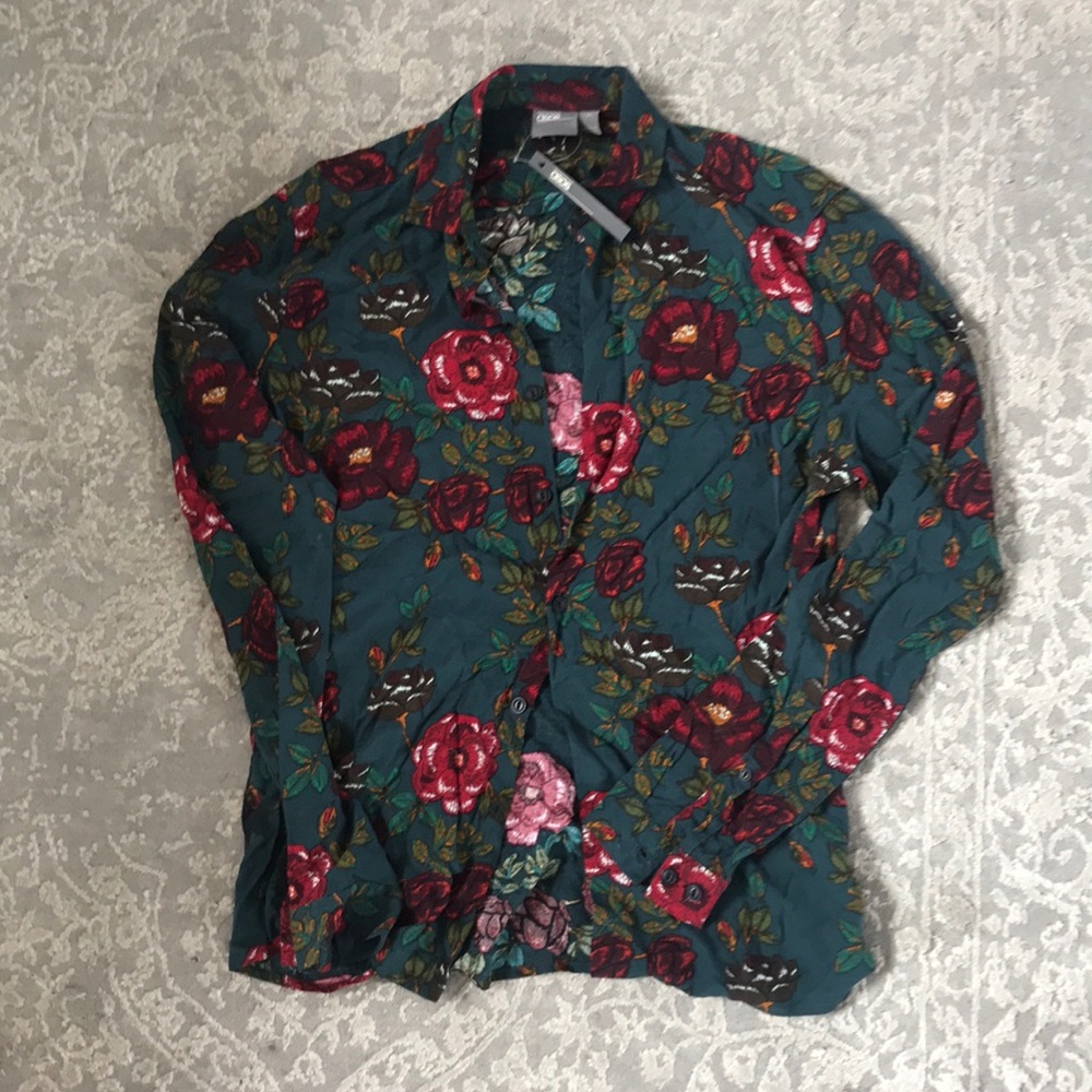 ASOS new with tags floral button up XS